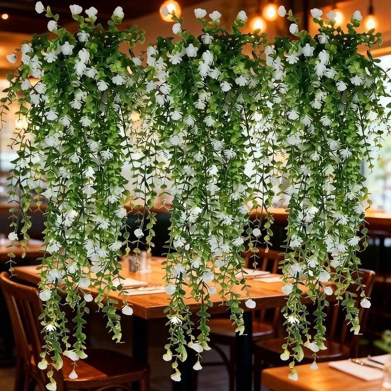 Faux Eucalyptus Hanging Plants - Set of 4