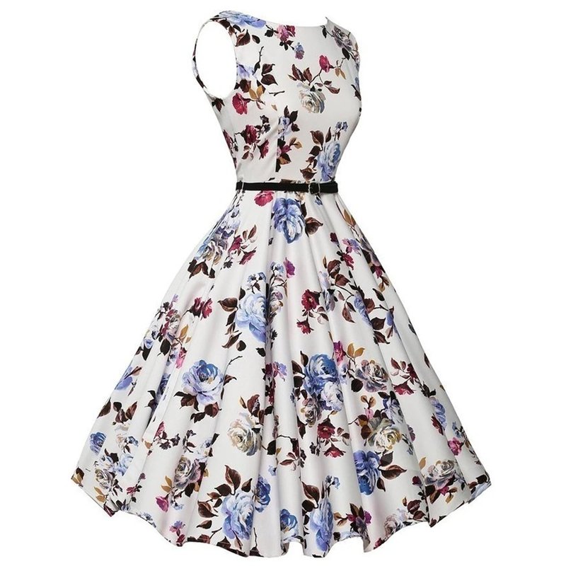 Vintage Floral Swing Dress