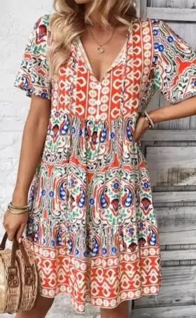 Floral Print Mini Dress for Women