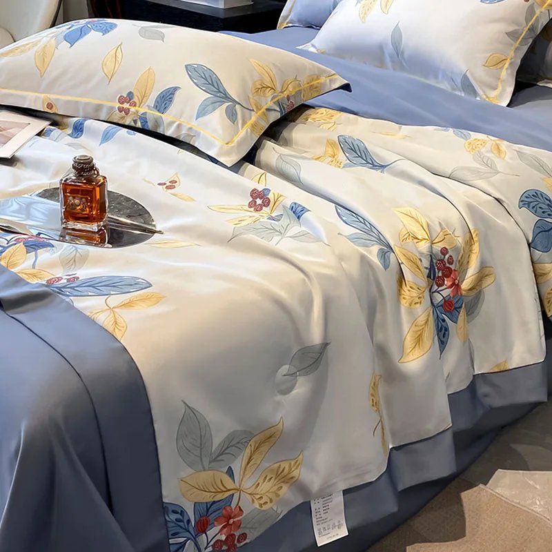 Luxury Faux Silk Summer Quilt Set