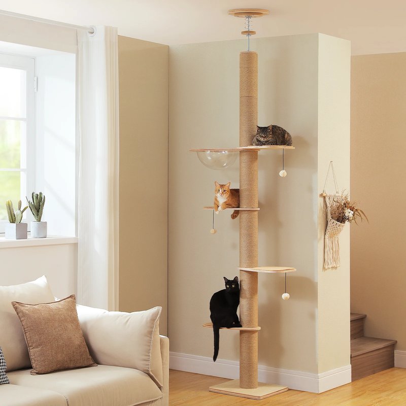 Adjustable Wooden Cat Tree