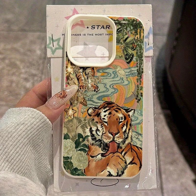 Butterfly Tiger Phone Case for iPhone