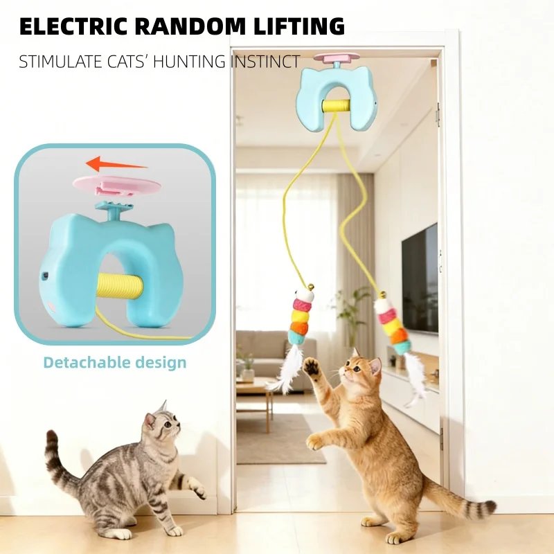 Smart Electric Cat Toy with Feathers
