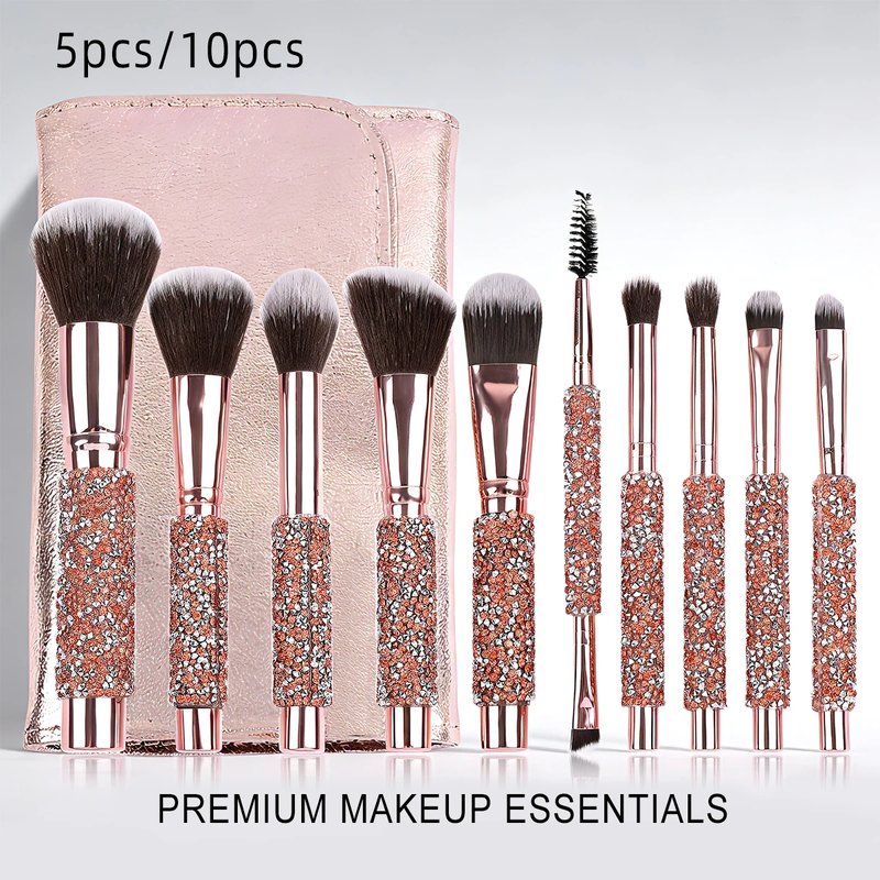 Luxury Rhinestone Makeup Brush Set