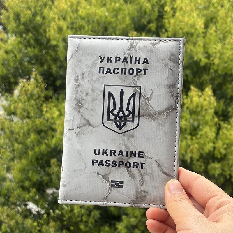 Stylish Pink Marble Passport Cover