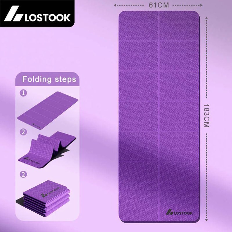 Foldable 4mm TPE Yoga Mat