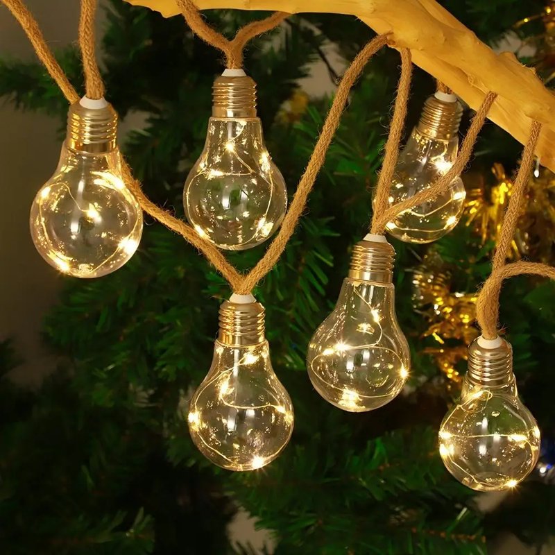 Solar Vintage Edison String Lights
