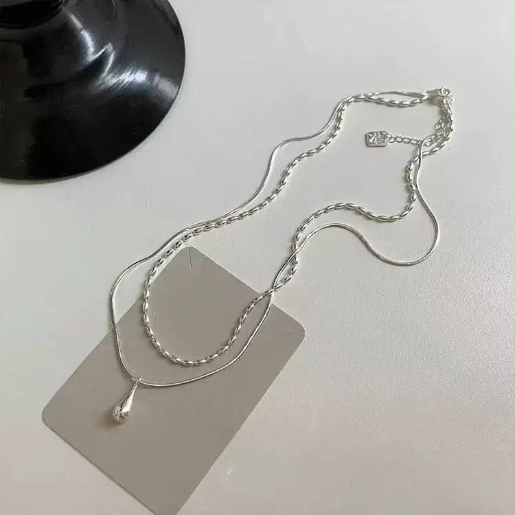 Trendy Double Layered Pendant Necklace