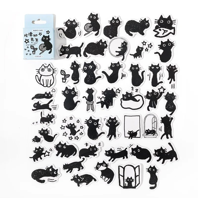 45 Adorable Cat Stickers Set
