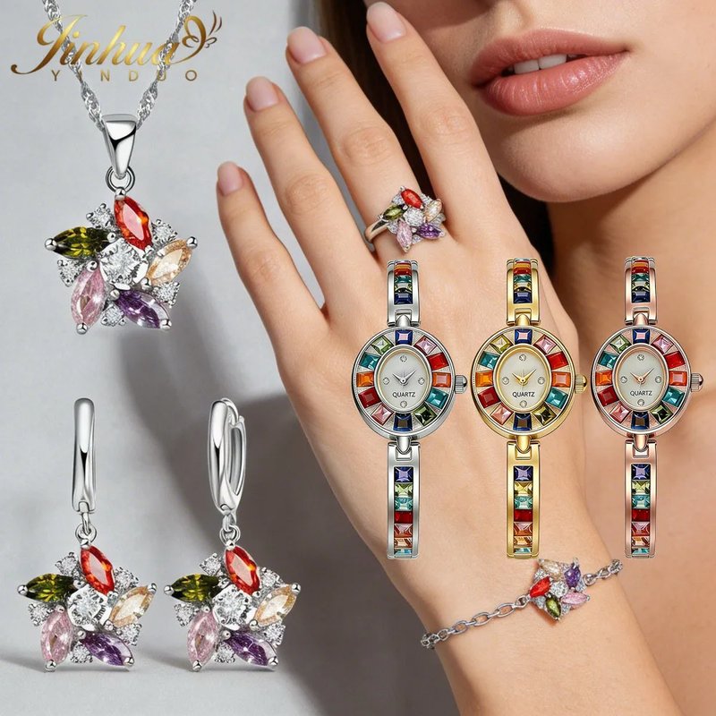 Colorful Sterling Silver Wellness Jewelry Set