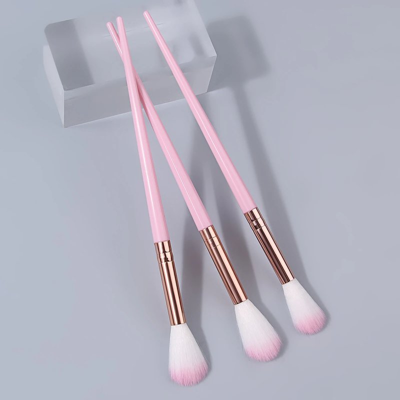 3PCS Rose Gold Highlighter Brushes