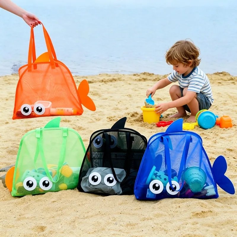 Kids' Cartoon Mesh Beach Bag