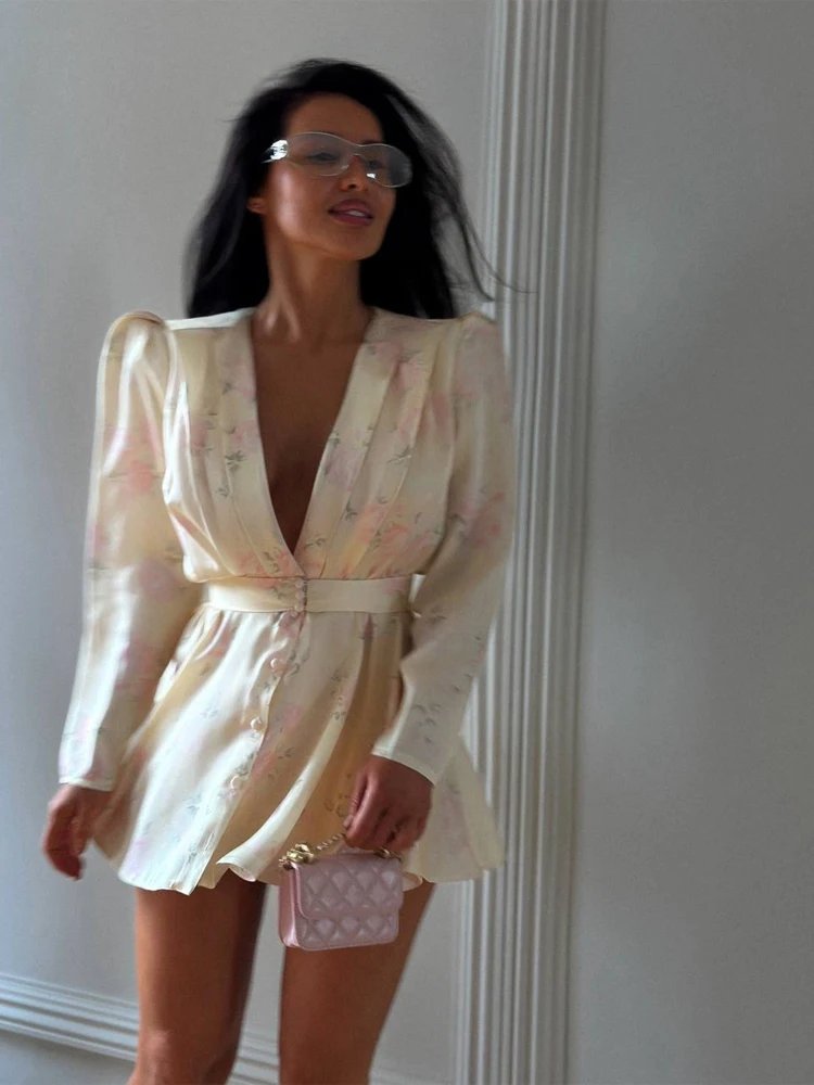 Chic Floral Mini Dress for Women