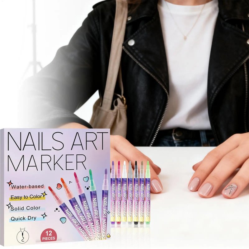 12-Piece Nail Art Marker Set