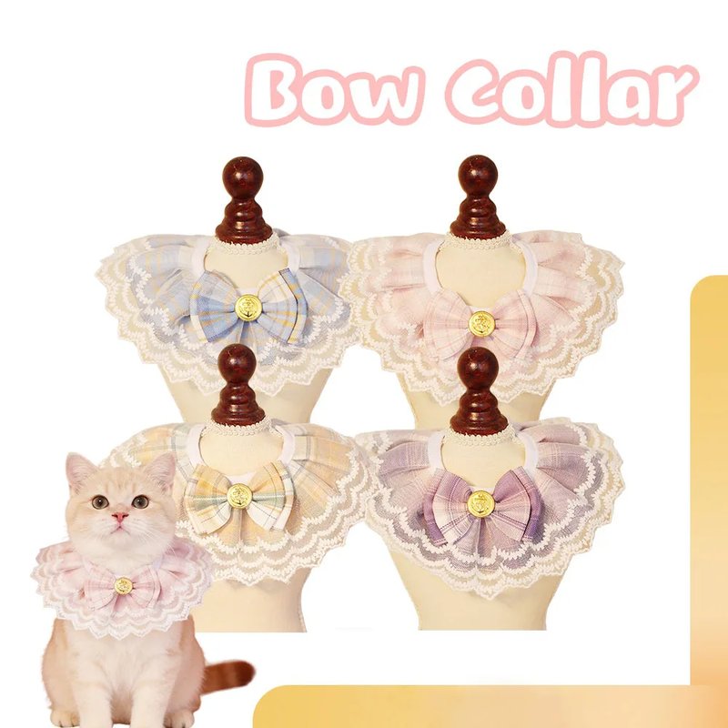 Charming Lace Trim Pet Bibs