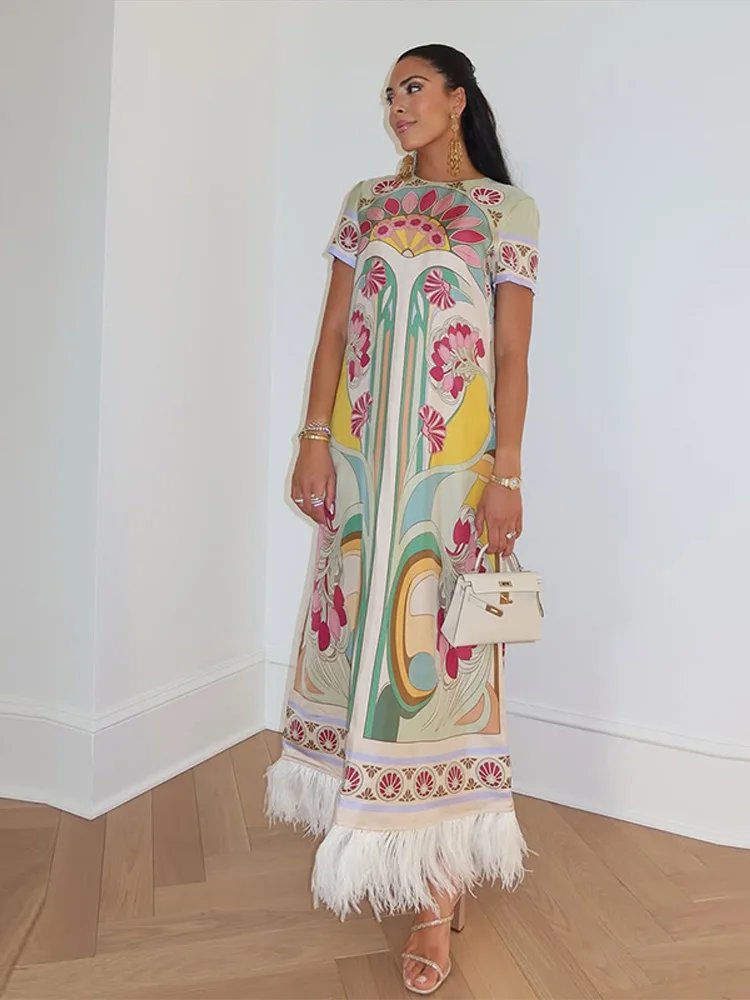 Elegant Floral Maxi Dress for Women