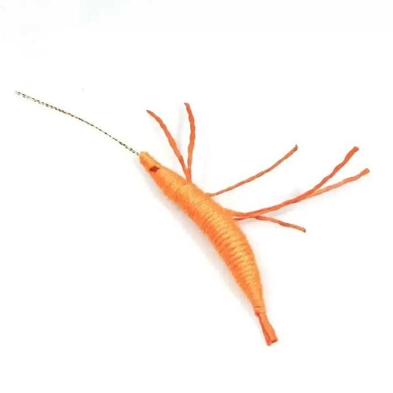 Interactive Plush Shrimp Cat Toy