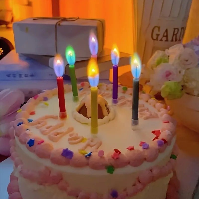 Vibrant Flame Candle Set