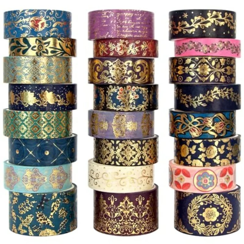 Vintage Gold Foil Washi Tape Set