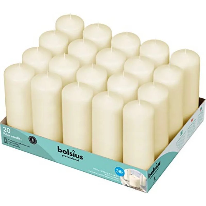 Ivory Dripless Pillar Candle Set