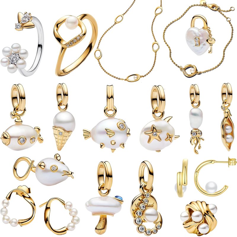 Elegant 925 Silver Pearl Jewelry Set