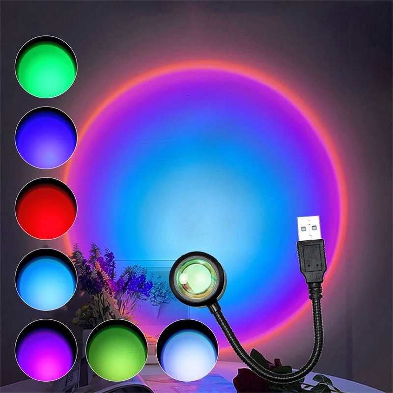 USB LED Sunset Lamp Projector