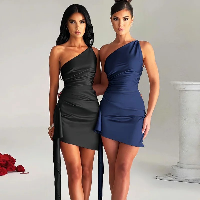 Elegant One-Shoulder Summer Dress