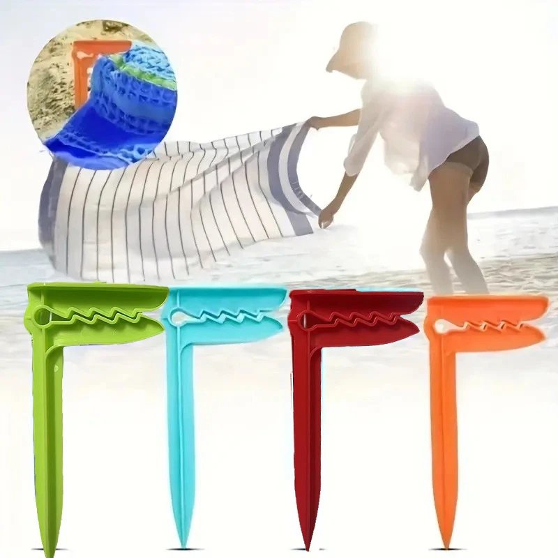 4-Piece Beach Towel Clip Set