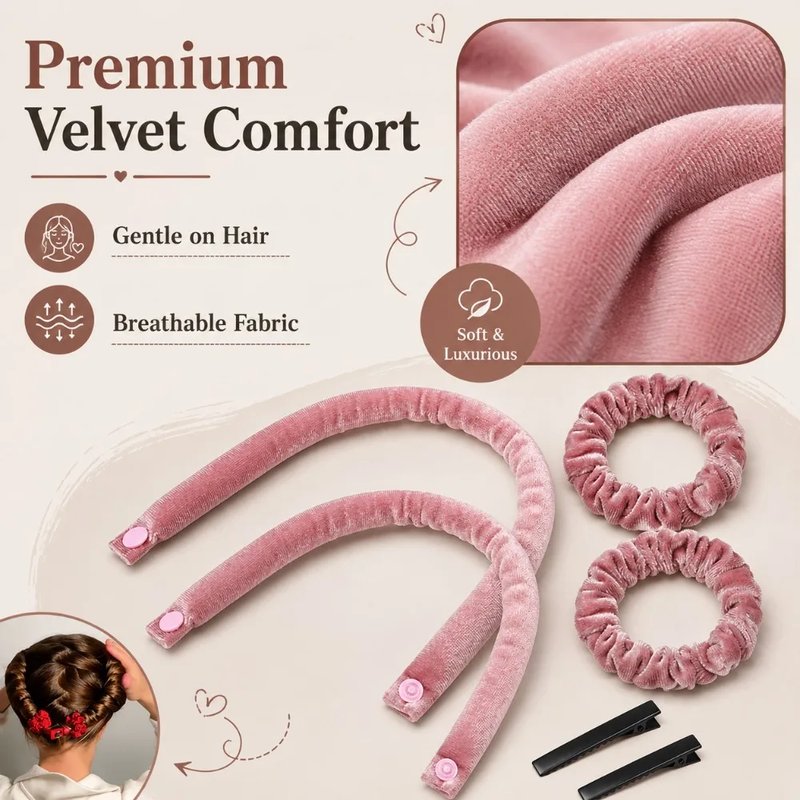 Heatless Curling Rod Set - 6 Pcs