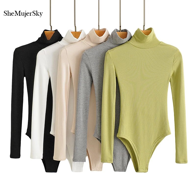 Chic Turtleneck Bodysuit for Women