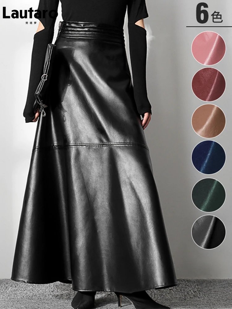 Chic High-Waisted Faux Leather Skirt