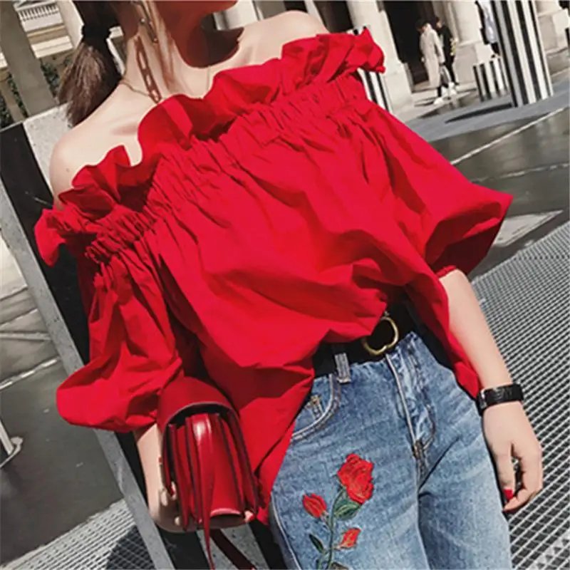 Chic Off-Shoulder Ruffle Blouse