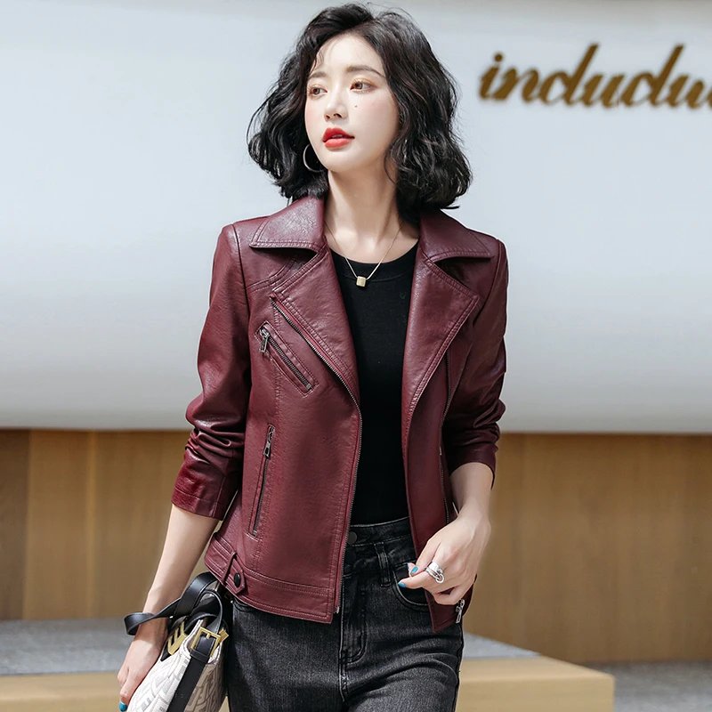 Stylish Women's Leather Biker Jacket