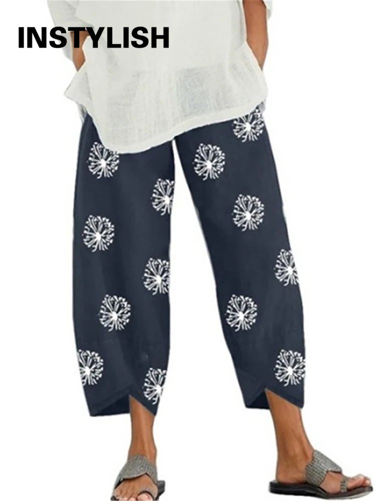 Vintage Cotton Linen Harem Pants