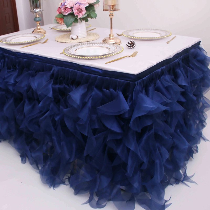 Custom Colorful Wedding Table Skirt