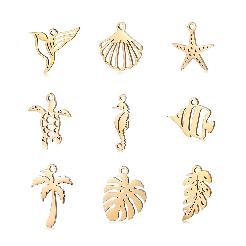 Tropical Marine Life Charm Set