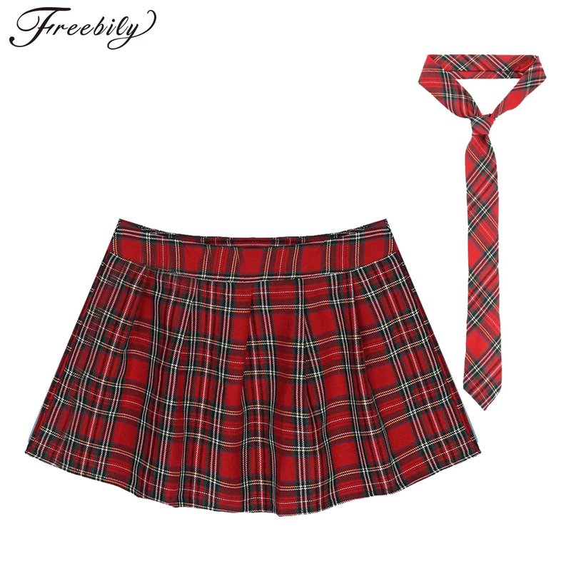 Plaid Pleated Mini Skirt Outfit
