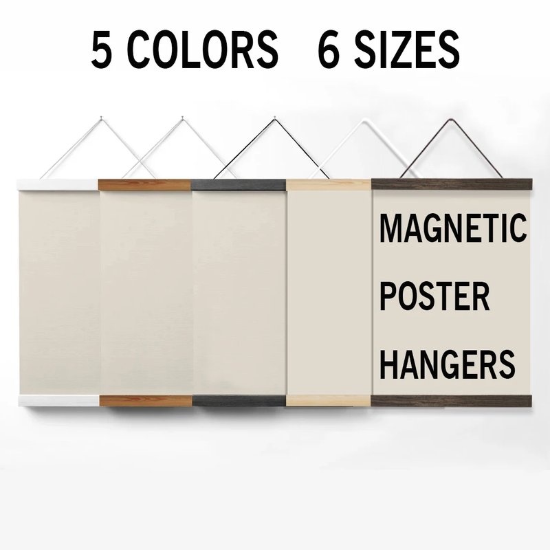Magnetic Wooden Poster Hanger