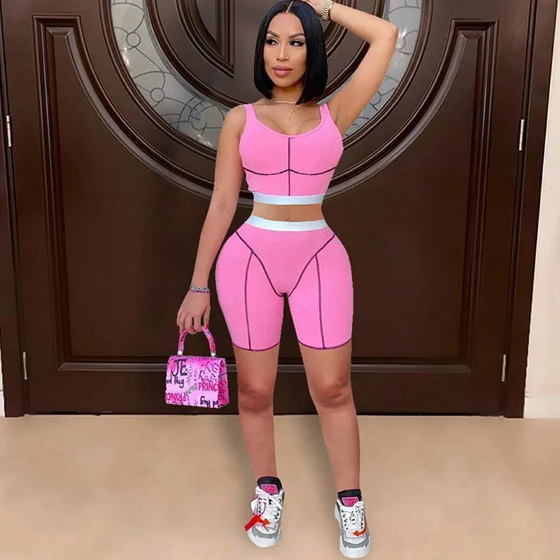 Summer Striped Knit Set for Women
