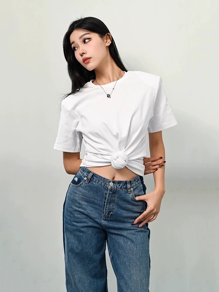 Chic Knotted Short-Sleeve Top