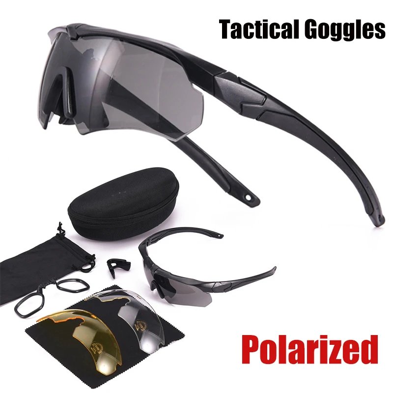 Polarized Tactical Goggles Set