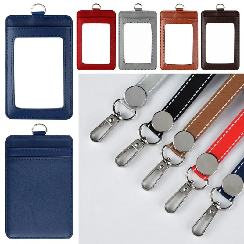 Genuine Leather ID Badge Holder