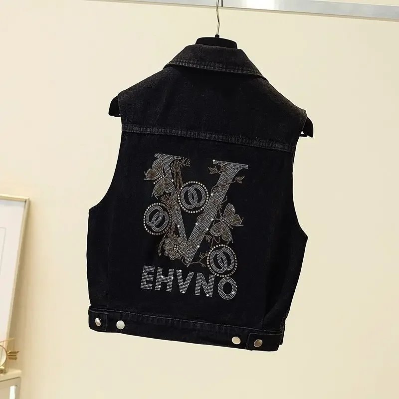 Trendy Women's Denim Crop Vest