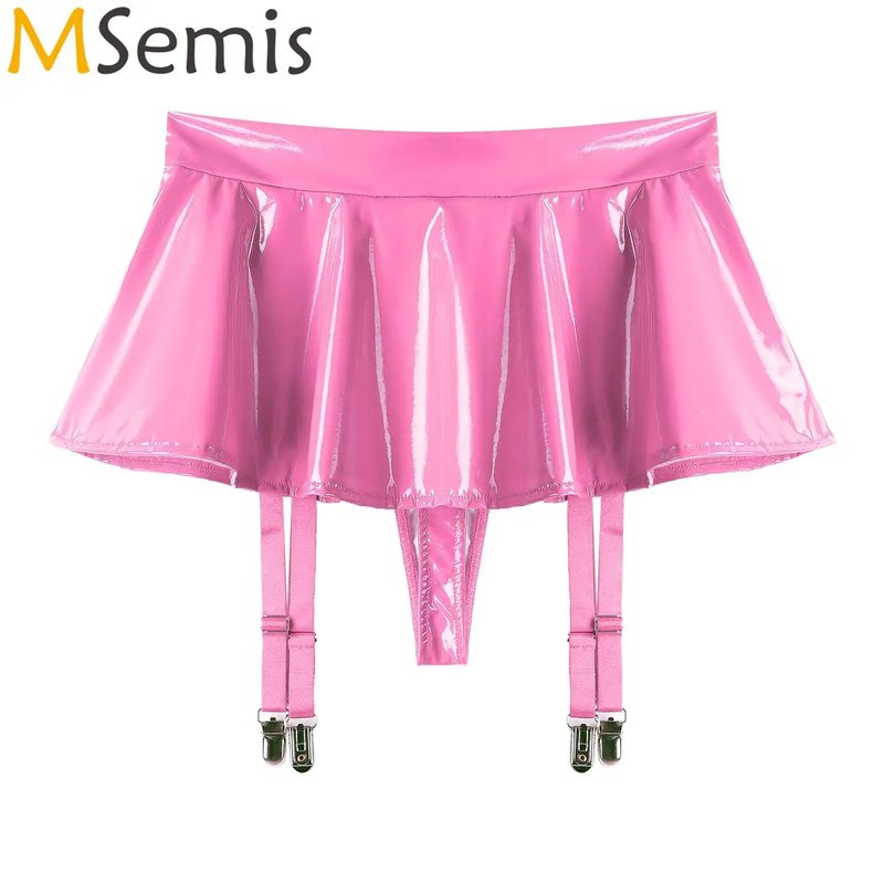 Ruffled Mini Skirt with Thong