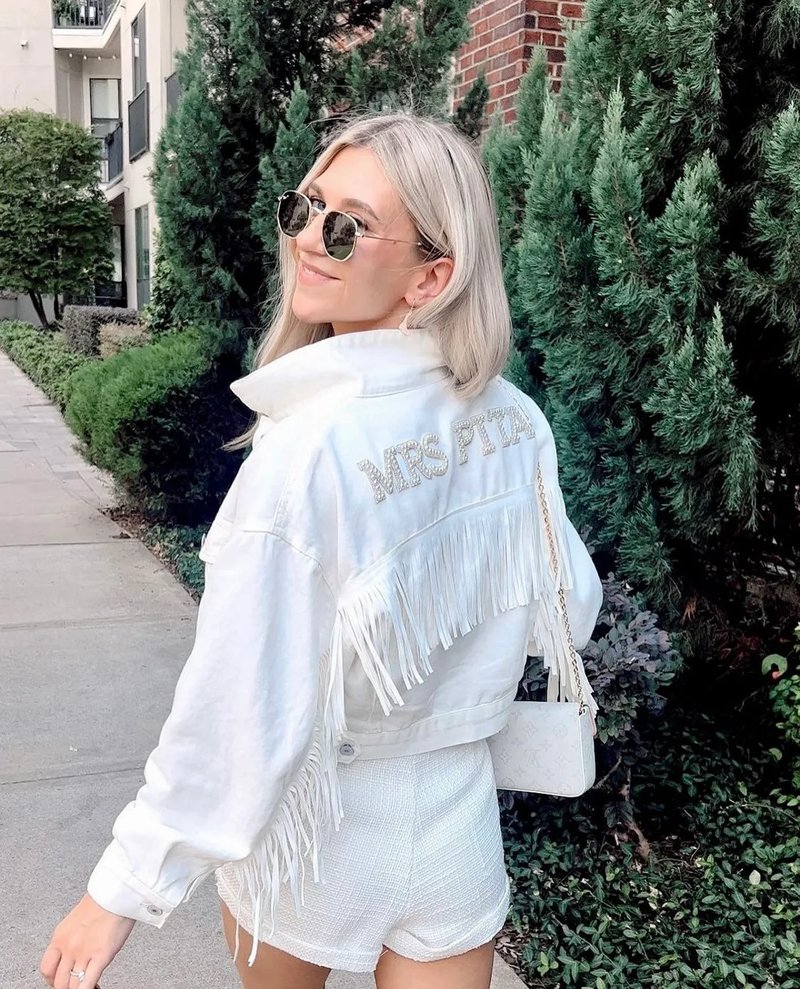 Personalized Pearl Denim Jacket