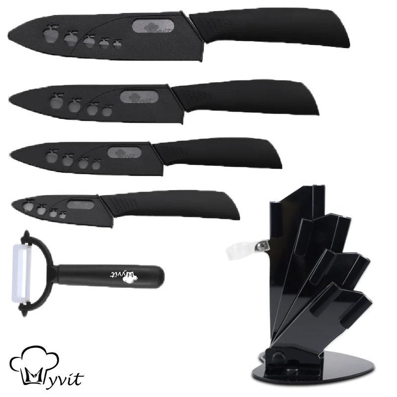 Ceramic Knife Set with Holder