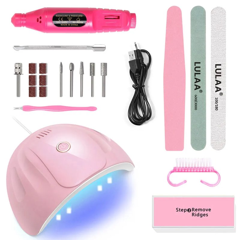 Complete Manicure Set with Mini Nail Lamp