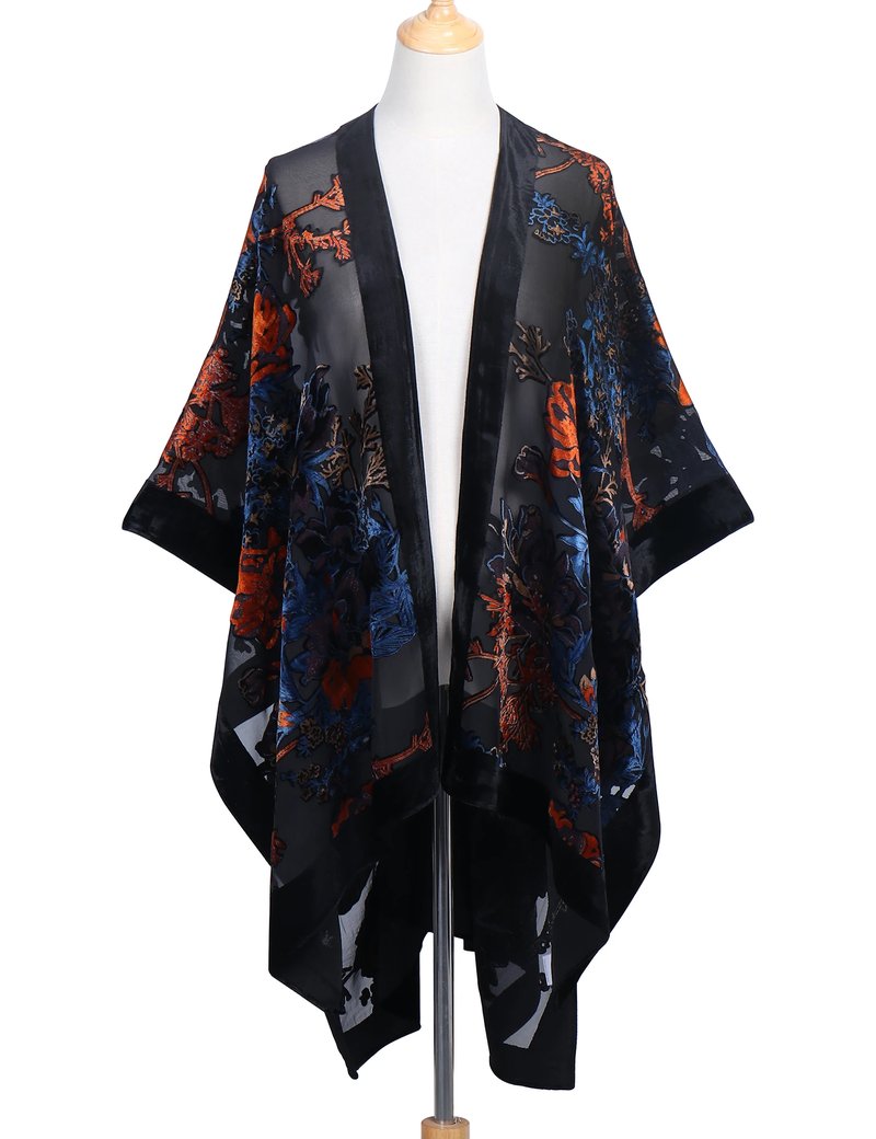 Chic Velvet Kimono Cardigan