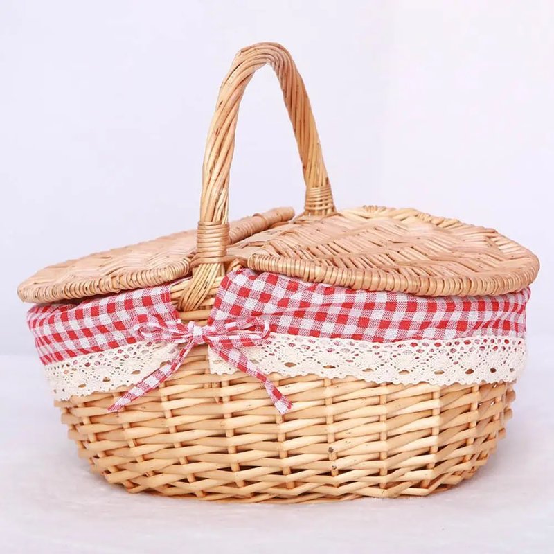 Handmade Wicker Picnic Basket