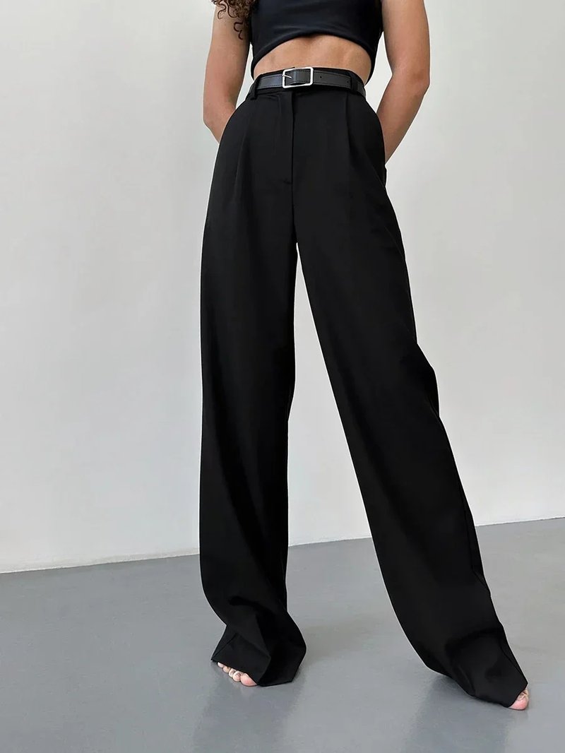 Chic High-Waist Wide Leg Trousers